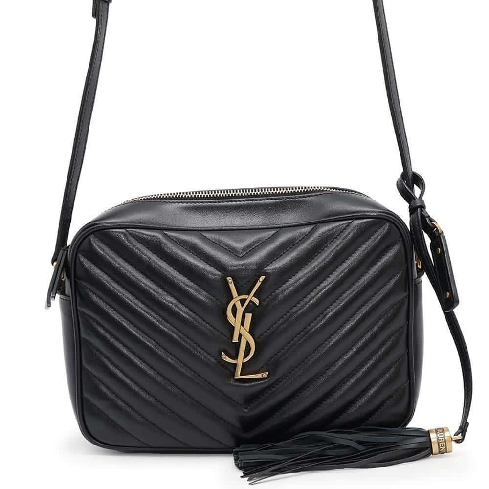 Saint Laurent Paris Shoulder Bag Lou Camera Leather Quilted Black